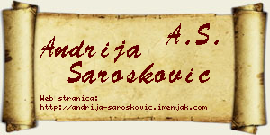 Andrija Šarošković vizit kartica